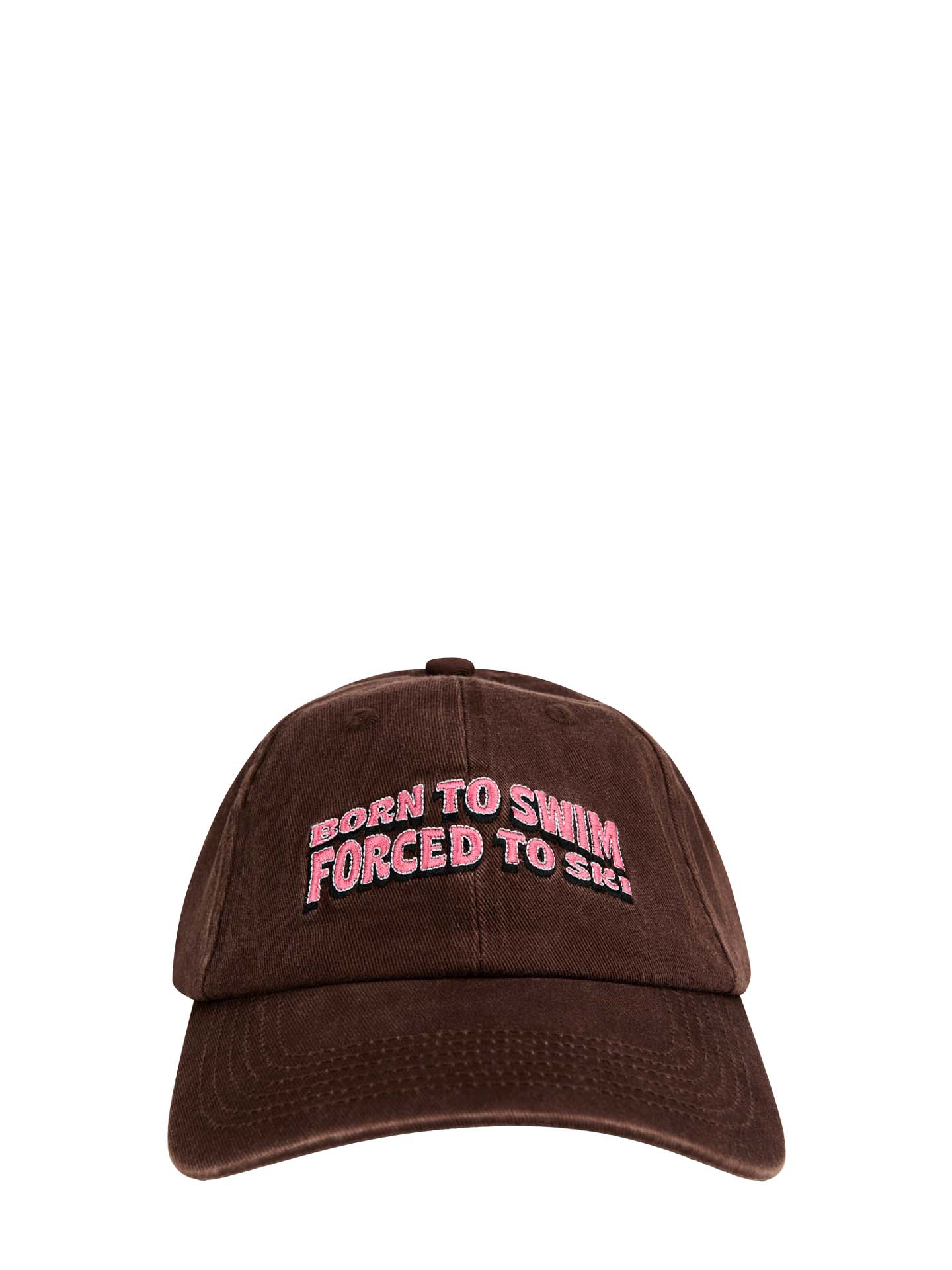 Born to swim cap, espresso brown