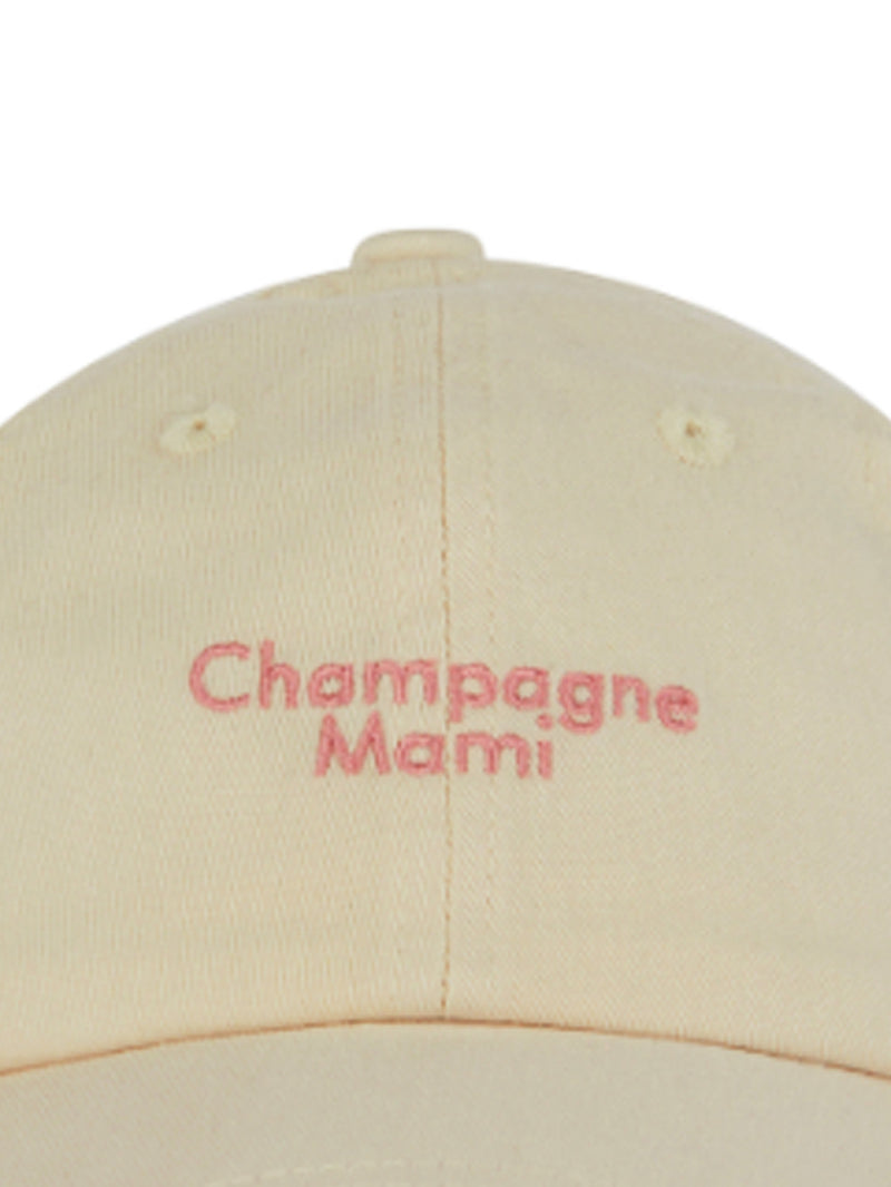 Champagne Mami cap, beige & pink