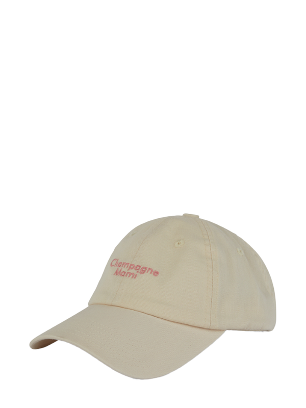Champagne Mami cap, beige & pink