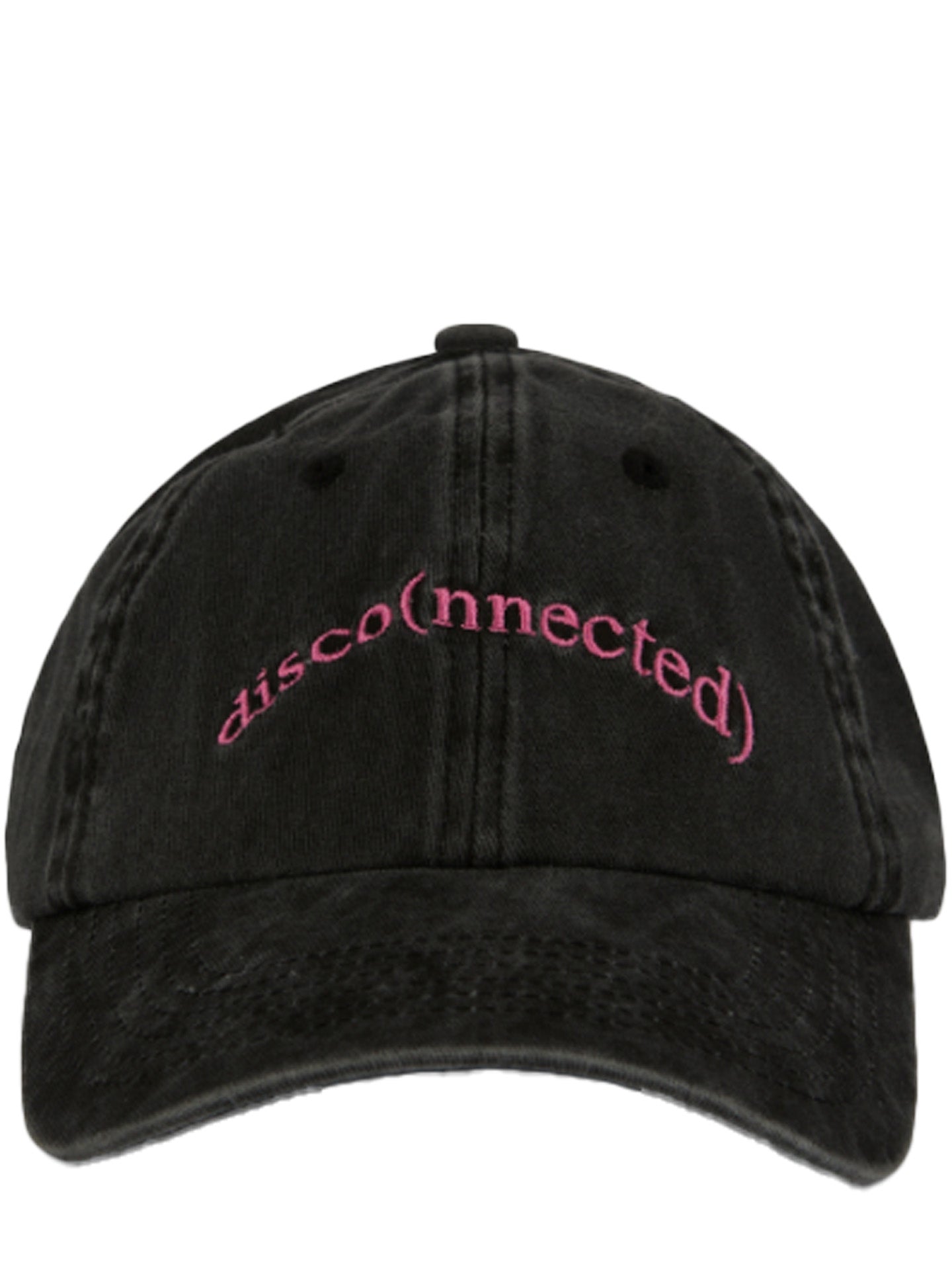 Disco(nnected) cap, washed black cotton