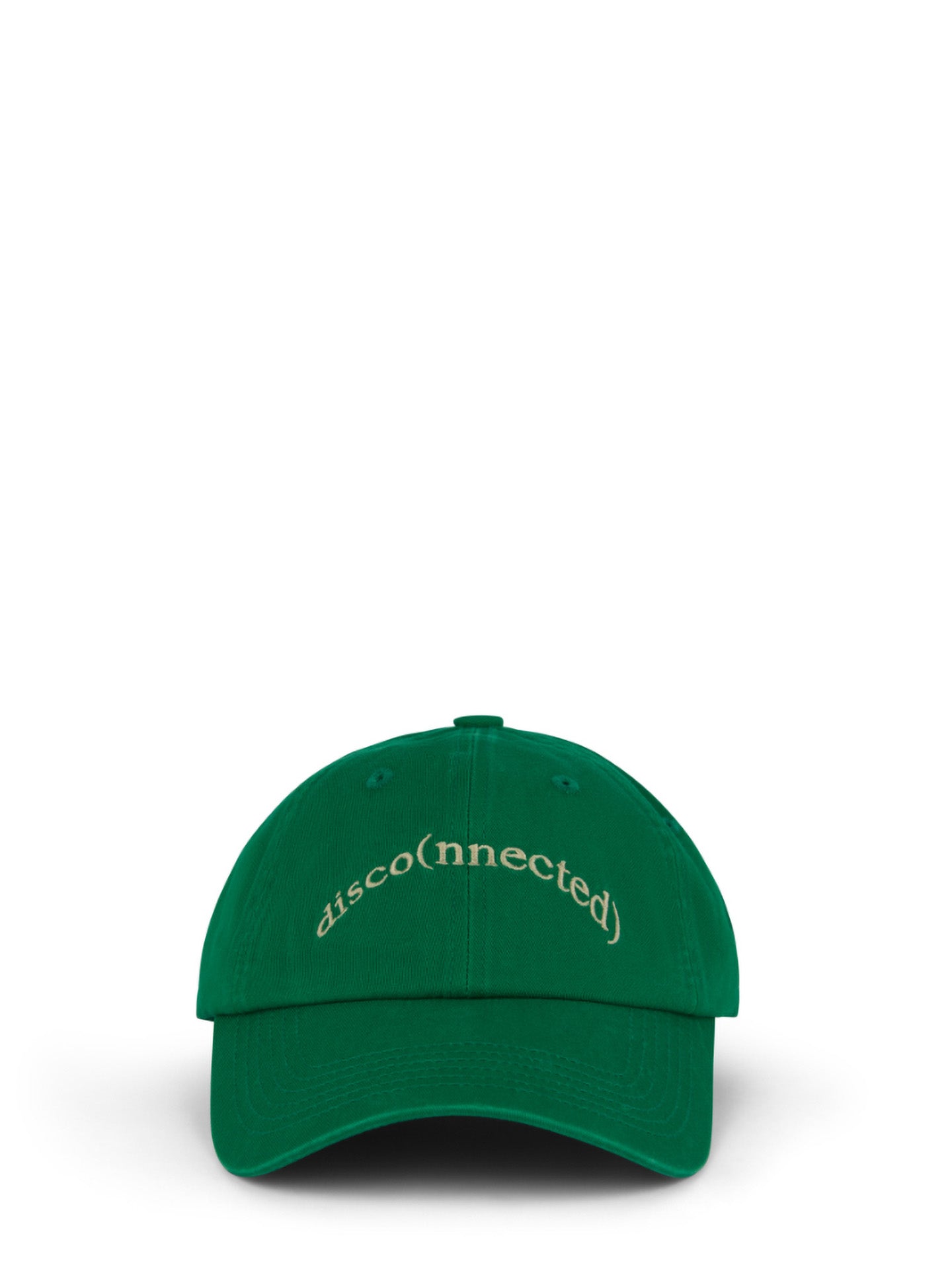 Disco(nnected) cap, green cotton