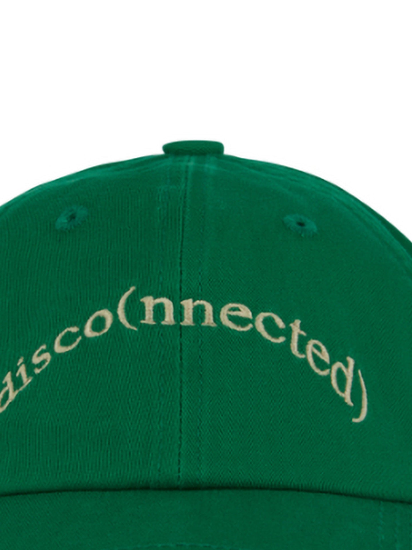 Disco(nnected) cap, green cotton