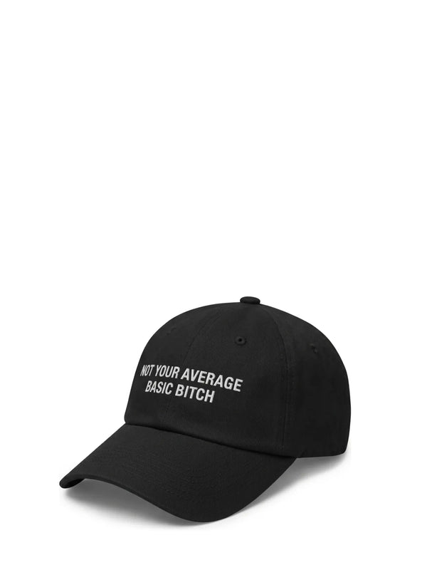 Not Your Average basic b*tch cap, black