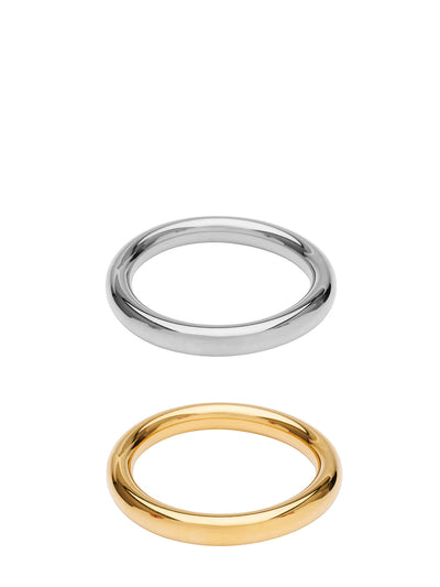 Ray bangle 10 mm, gold or silver