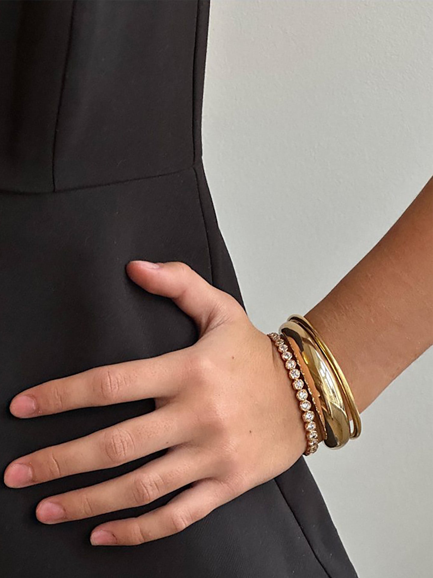 Odessa chunky bracelet, silver or goldplated