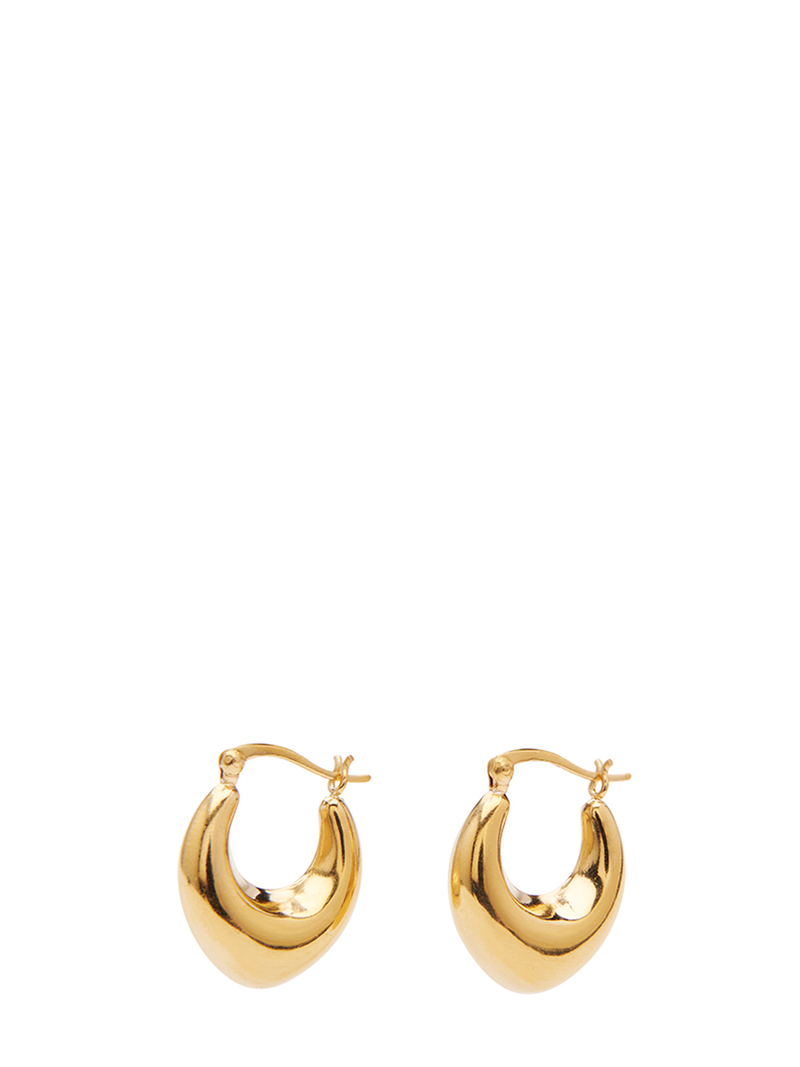 Ollie Medium Hoops, Goldplated