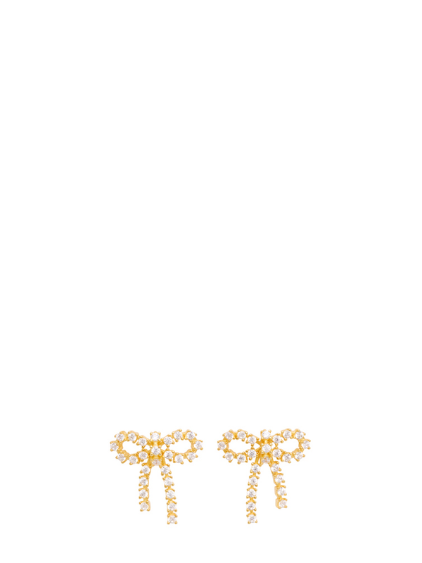 Arco Small Crystal Studs, goldplated