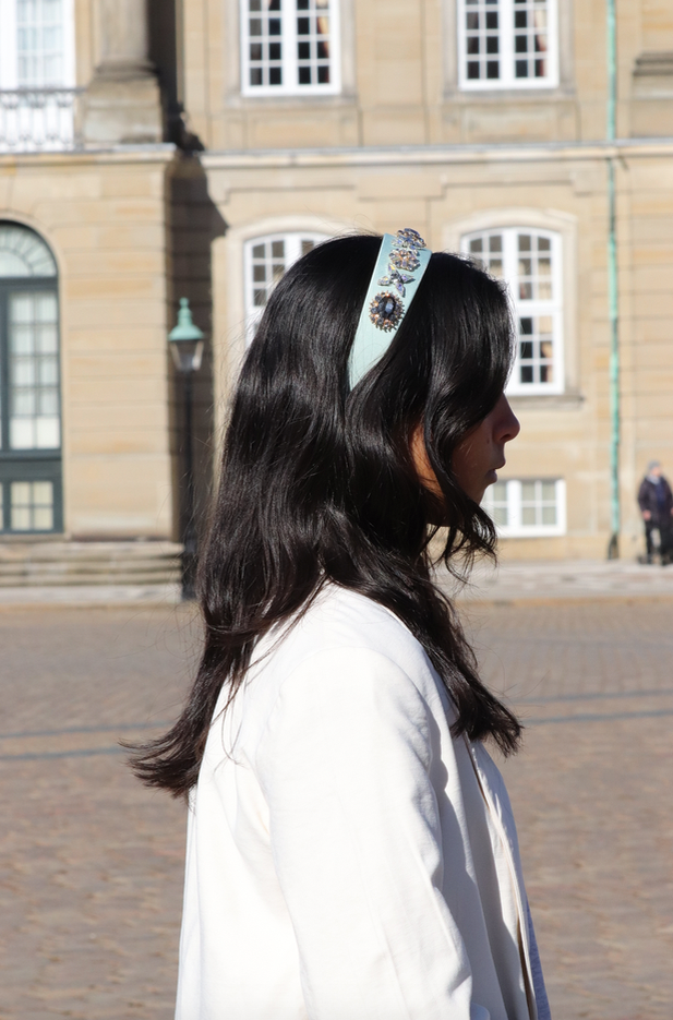 Caren headband, dusty blue