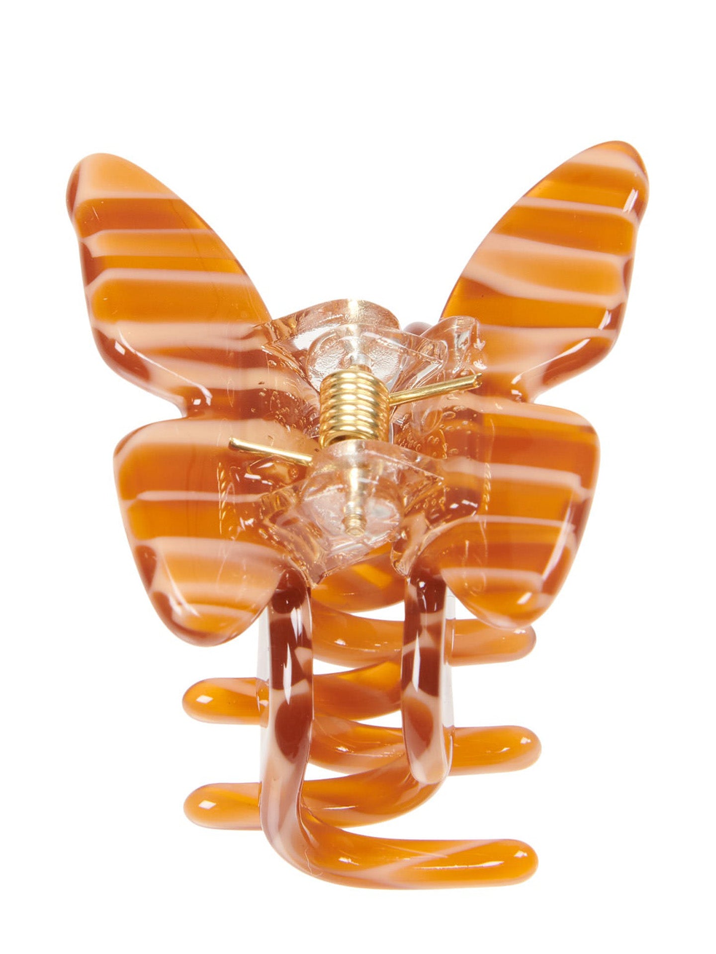 Small butterfly hair claw, caramel