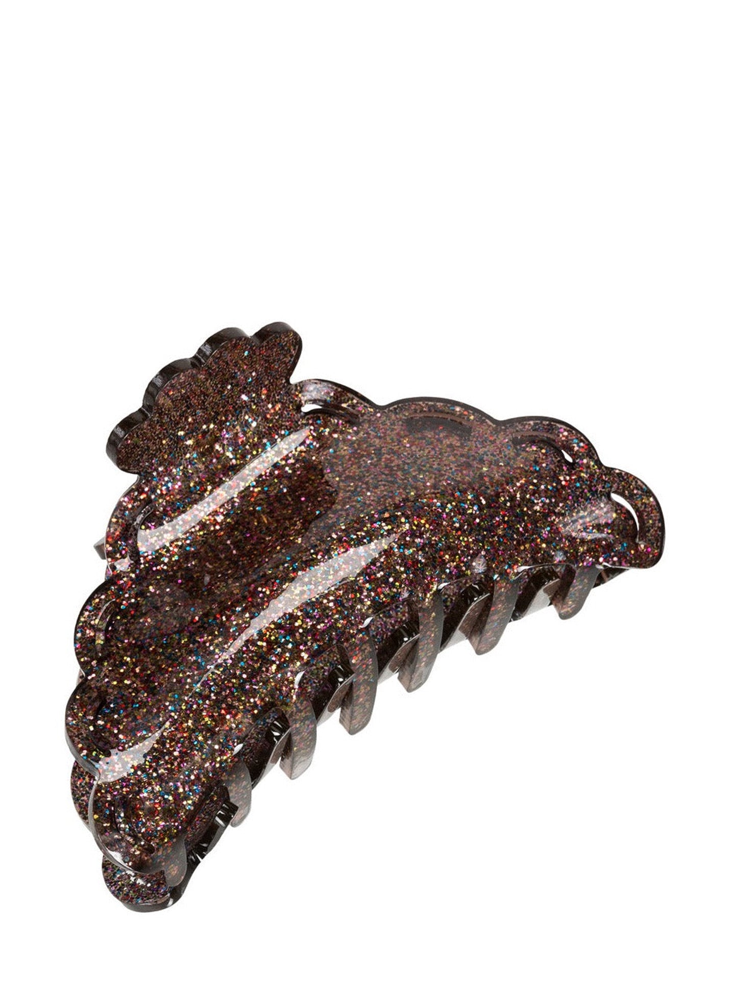 Elly Full Glitter Hair Claw, Black or Silver