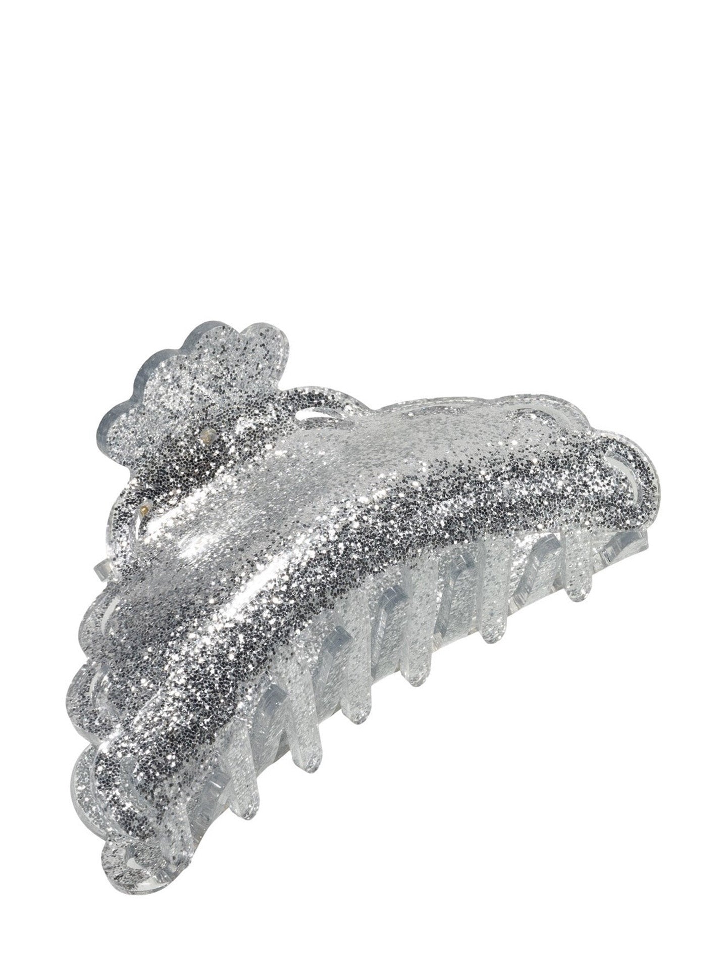 Elly Full Glitter Hair Claw, Black or Silver