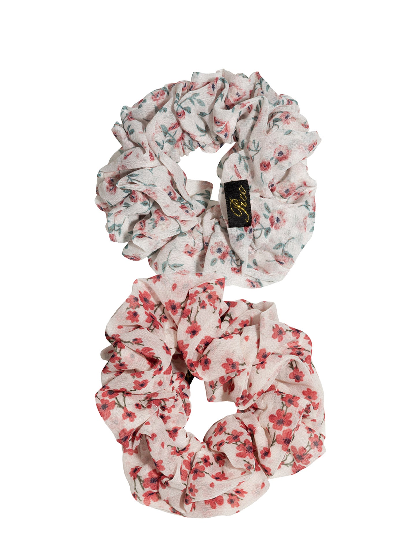 Flower Scrunchie, Red or rose pink