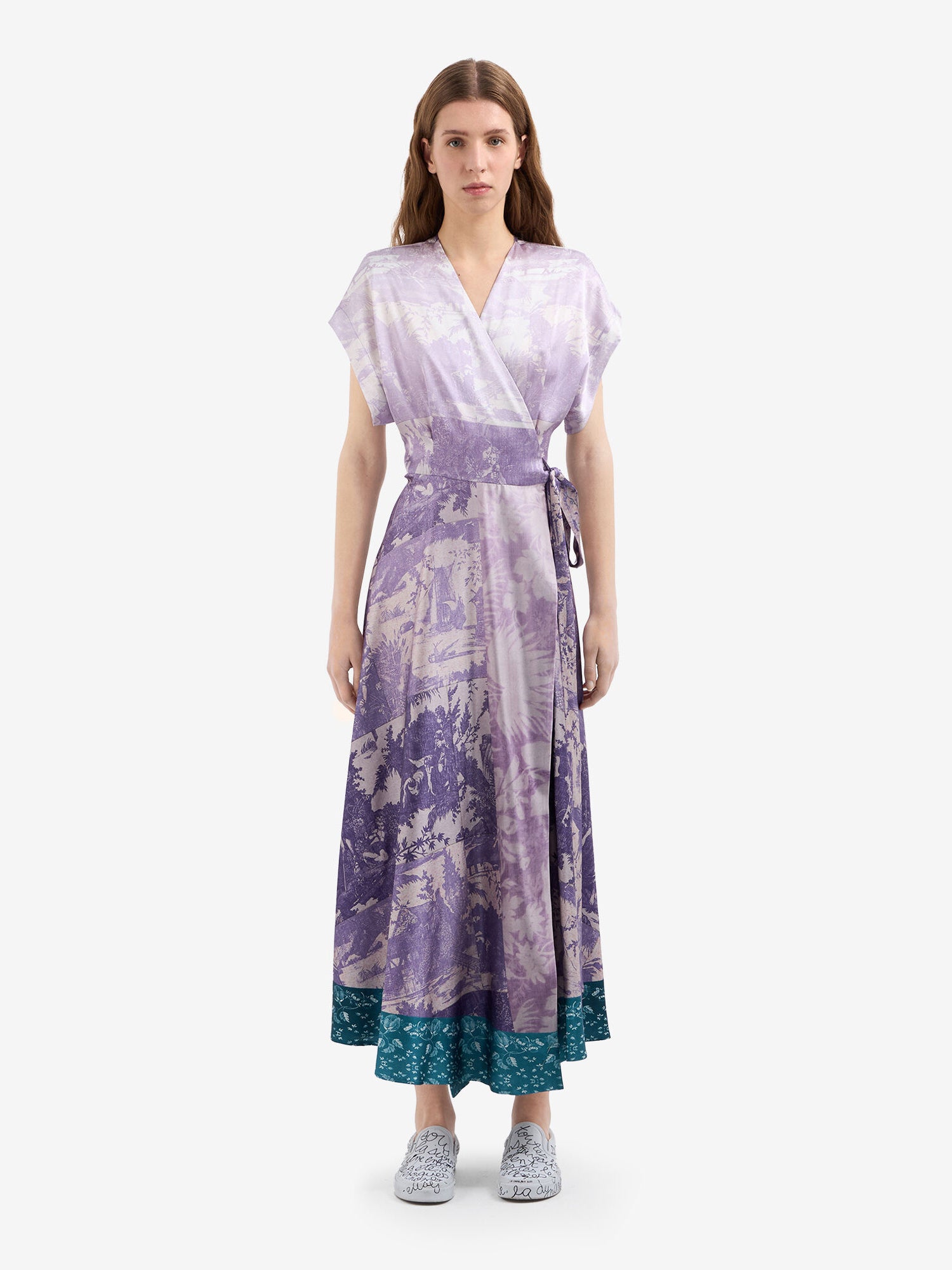 Adanastr silk dress, lavender