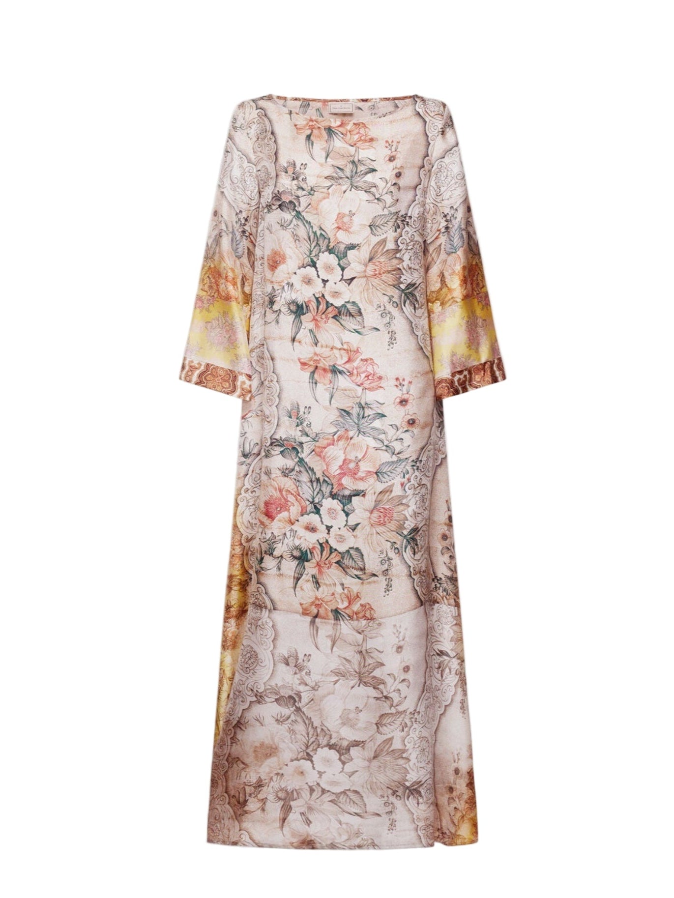 Floral patterned dress on a white background