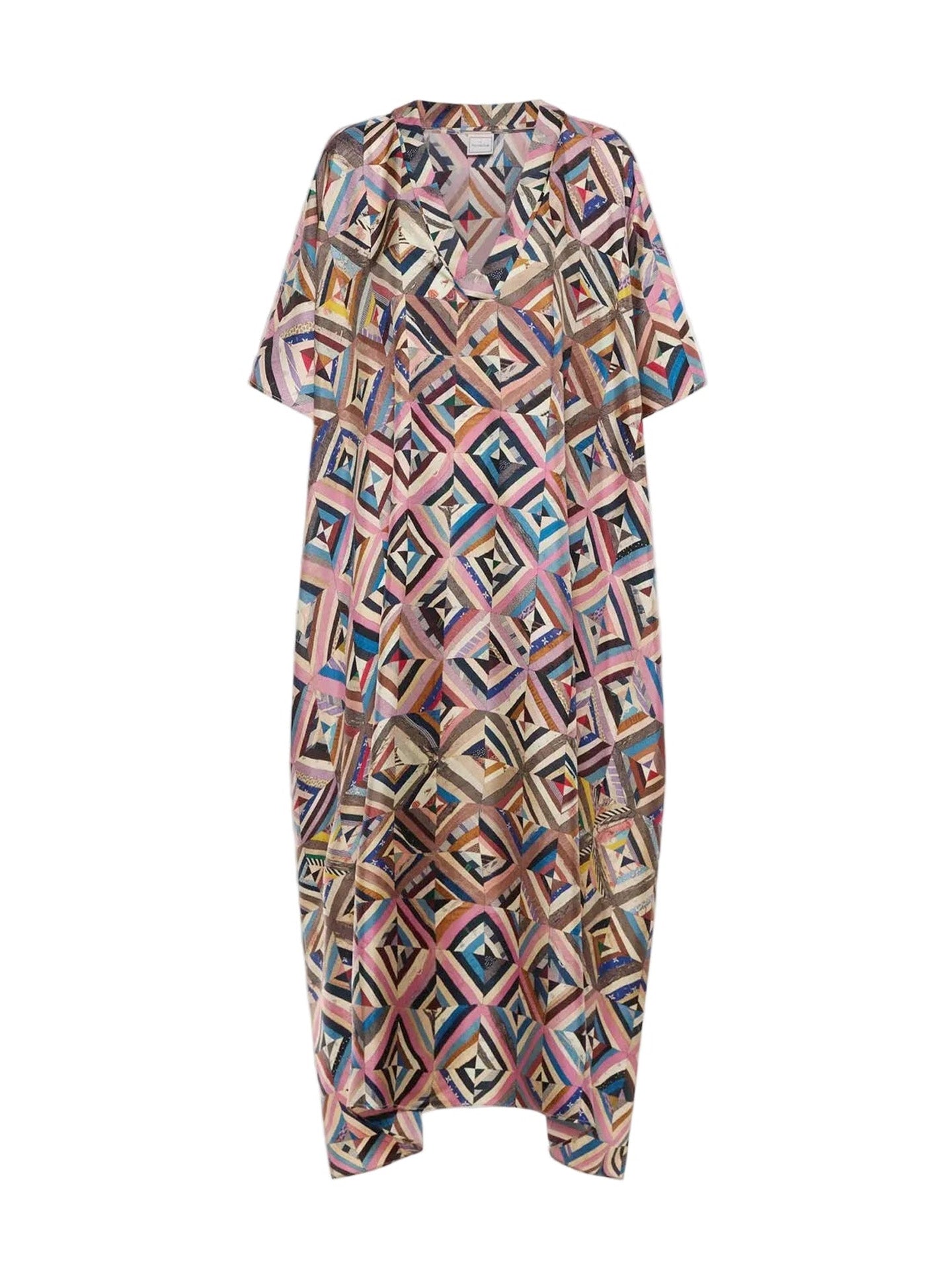 Aloe Kaftan dress, multicoloured kaleidoscope print
