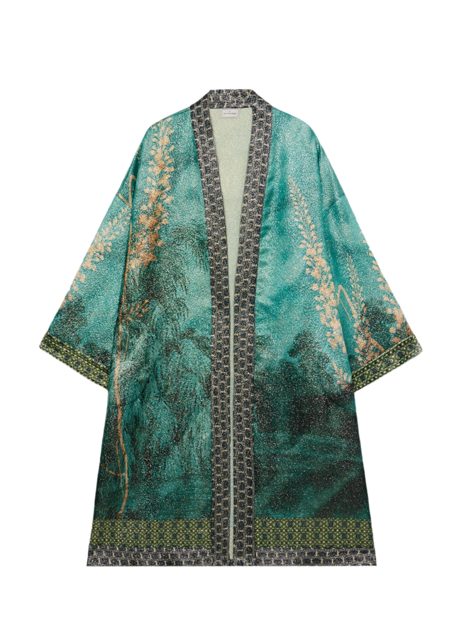 Pax kimono coat, turquoise (one size)