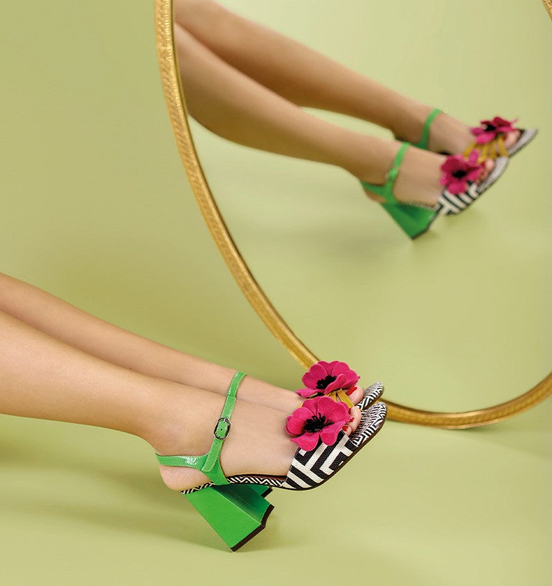 PIROTA flower sandals, multicoloured