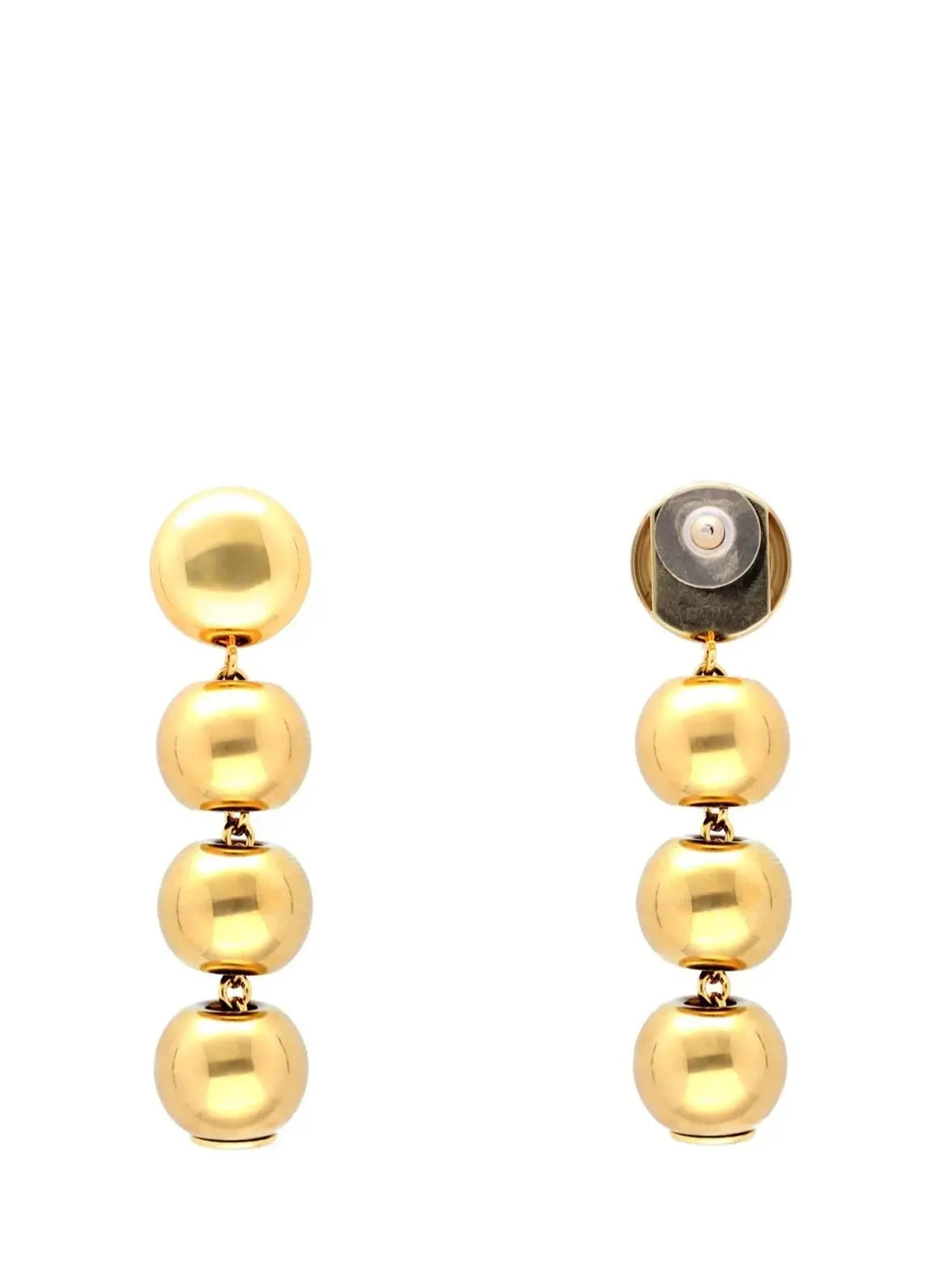 Small beads earrings, gold