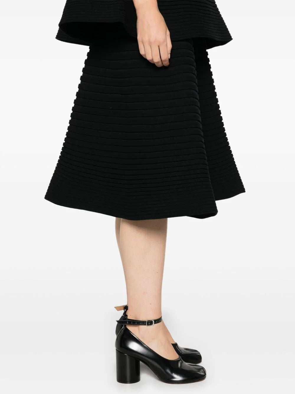 Bounce knit skirt, black