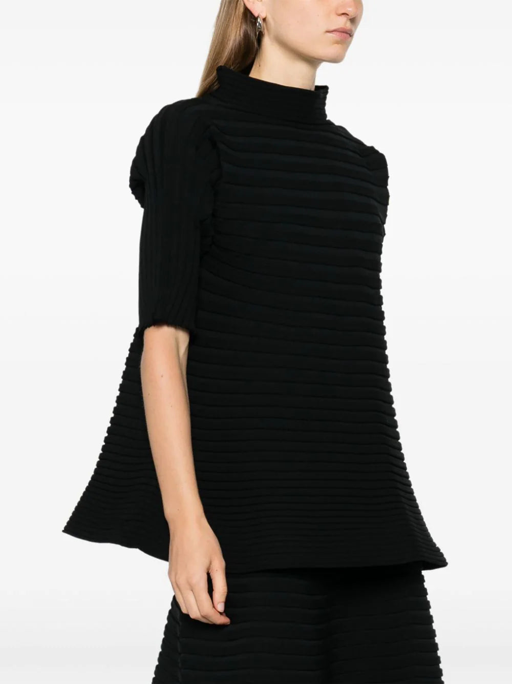 Bounce knit top, black