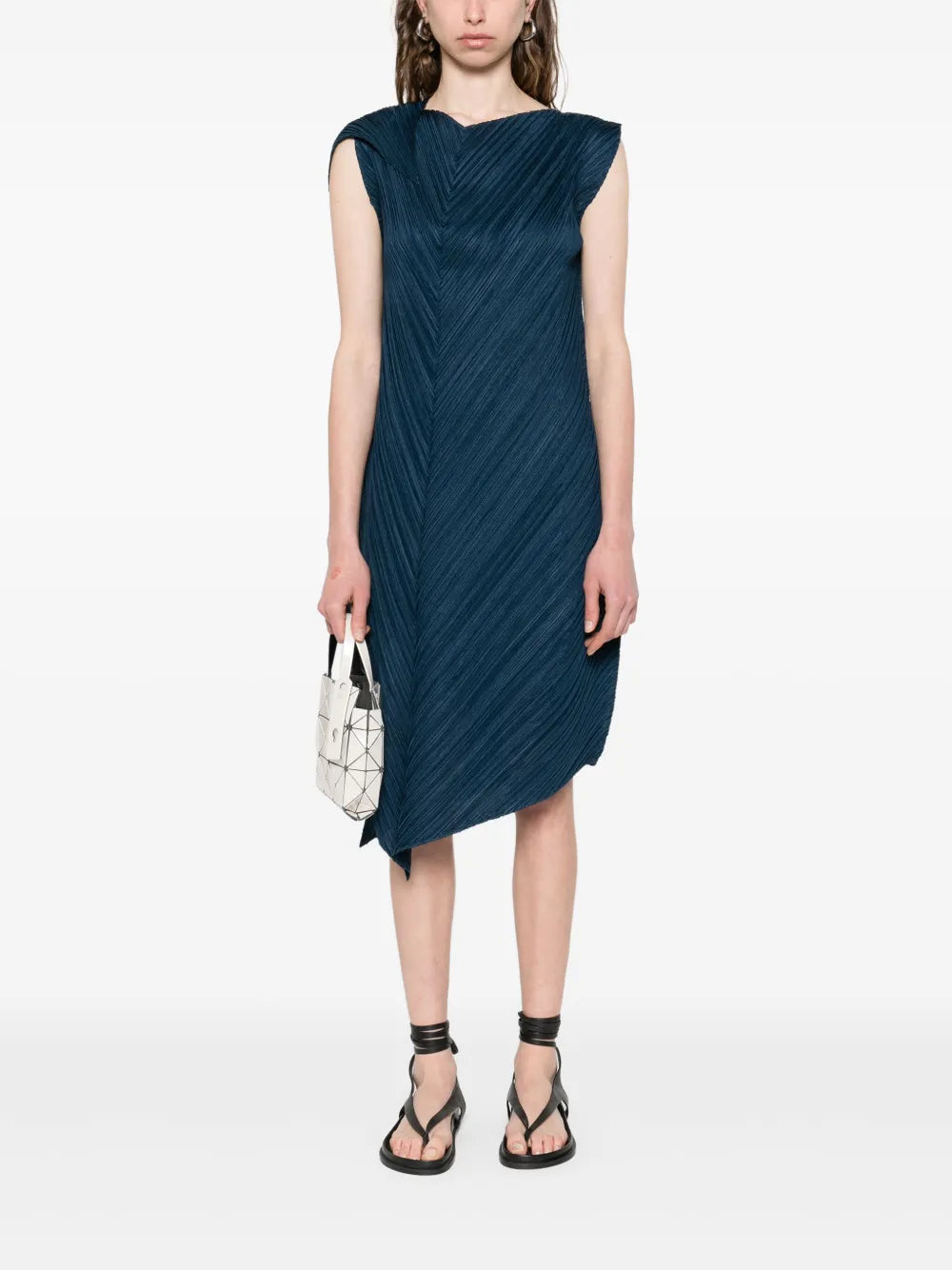 Flare dress, grayish navy