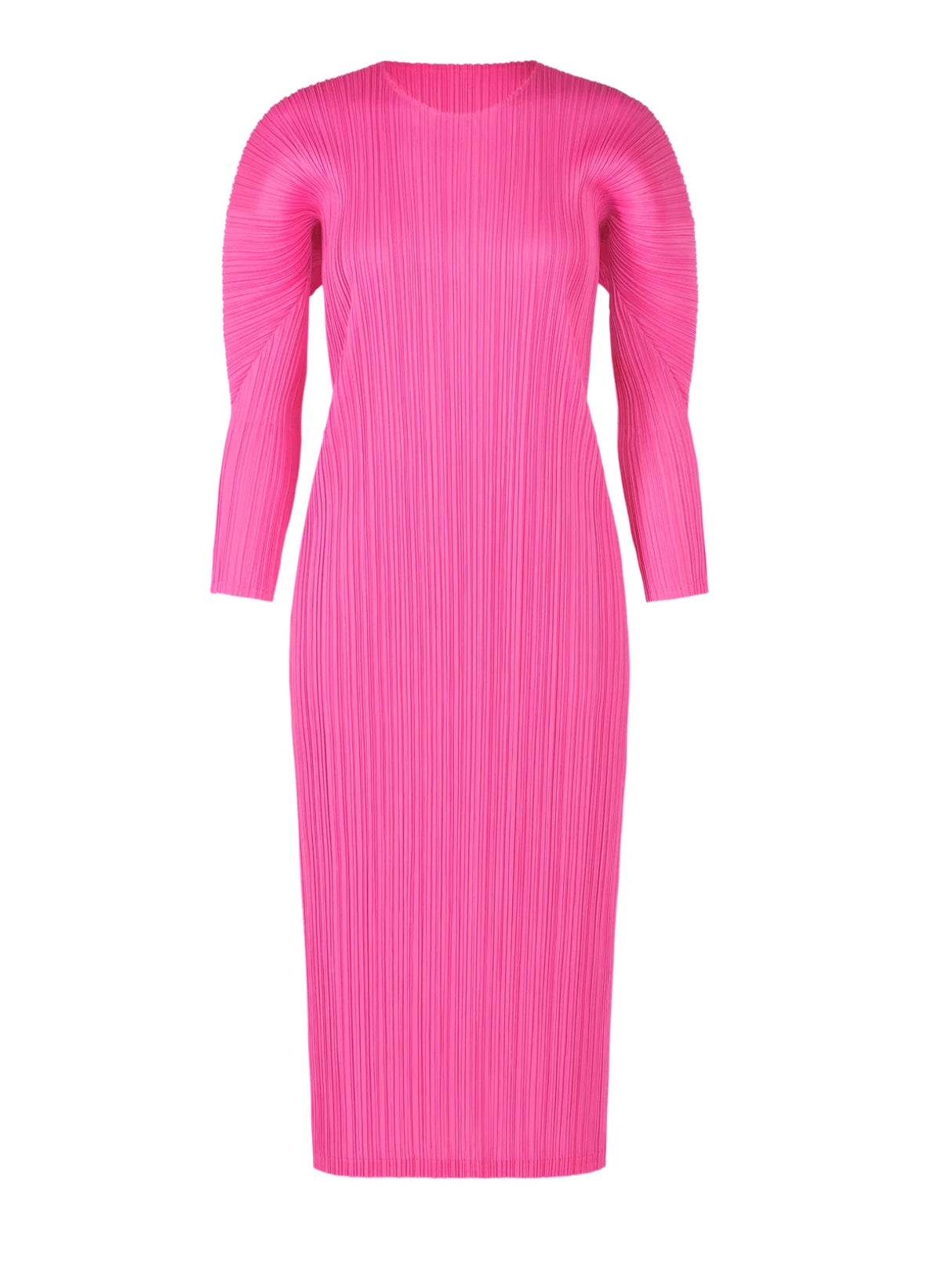 Fully-pleated midi dress, pink