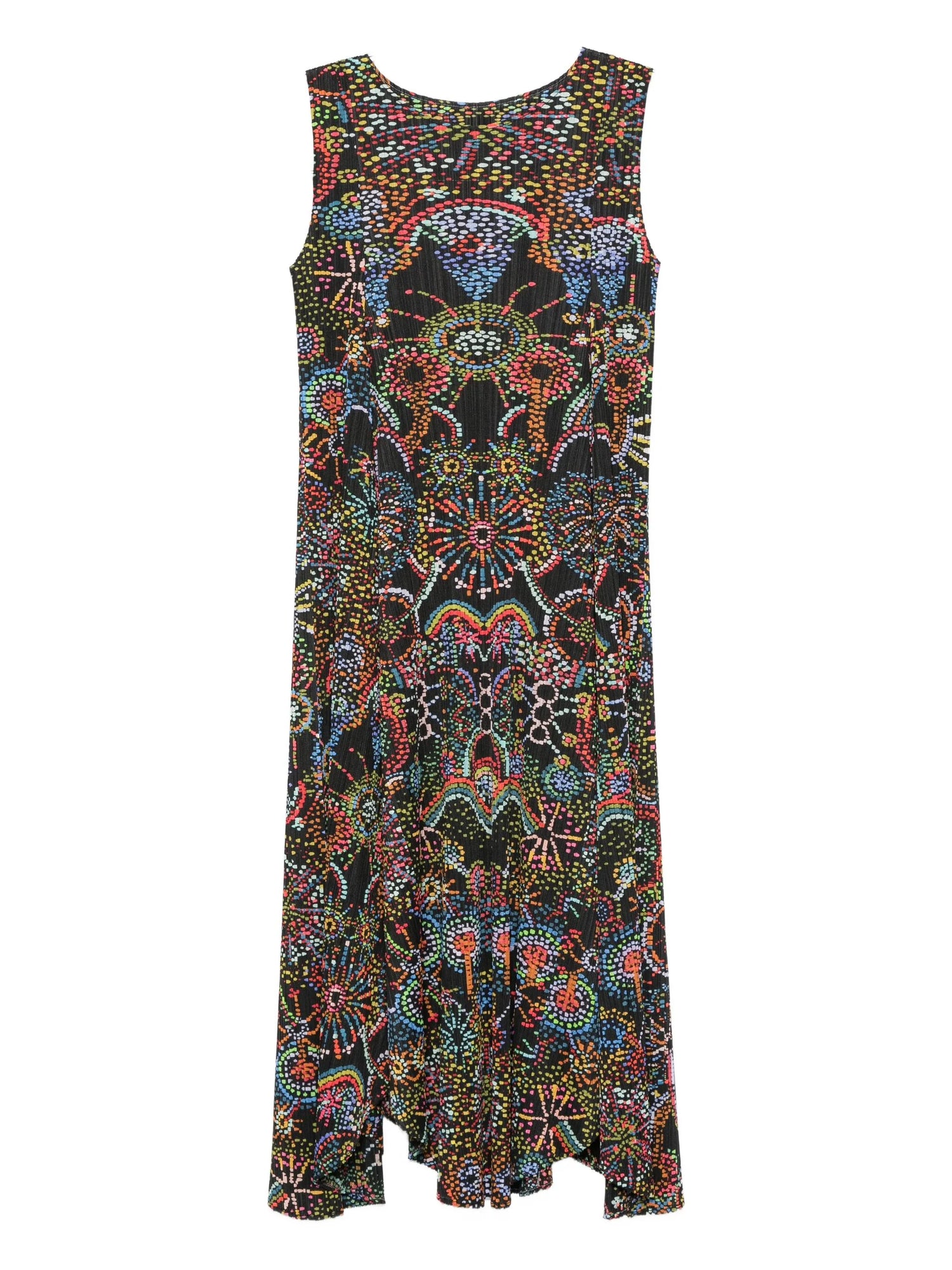 Light festival print dress, black-multicoloured