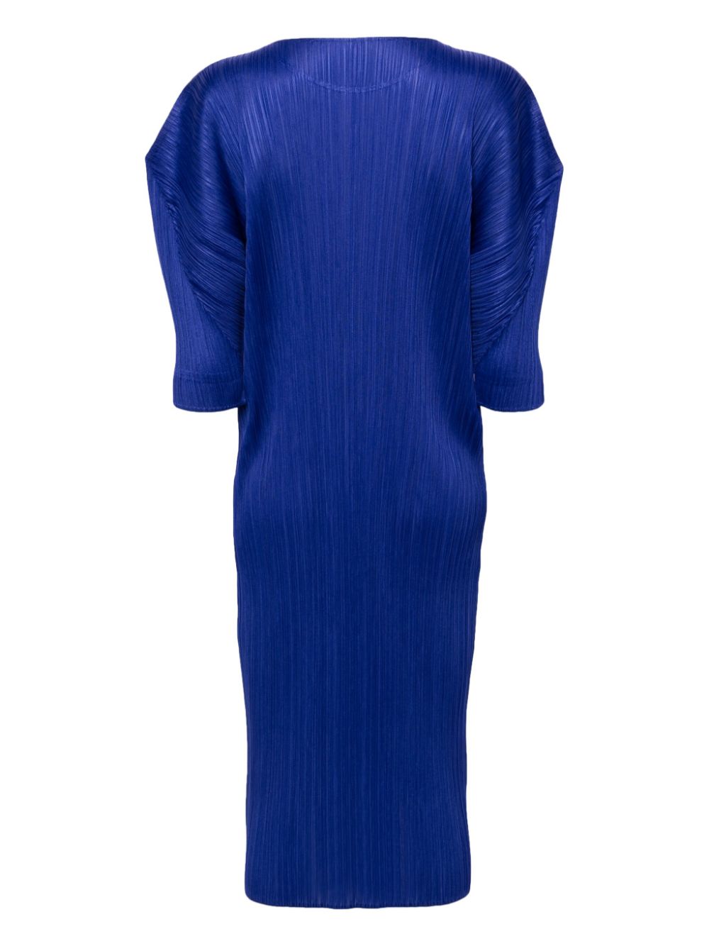 Pleated Short Sleeve Dress, Blue