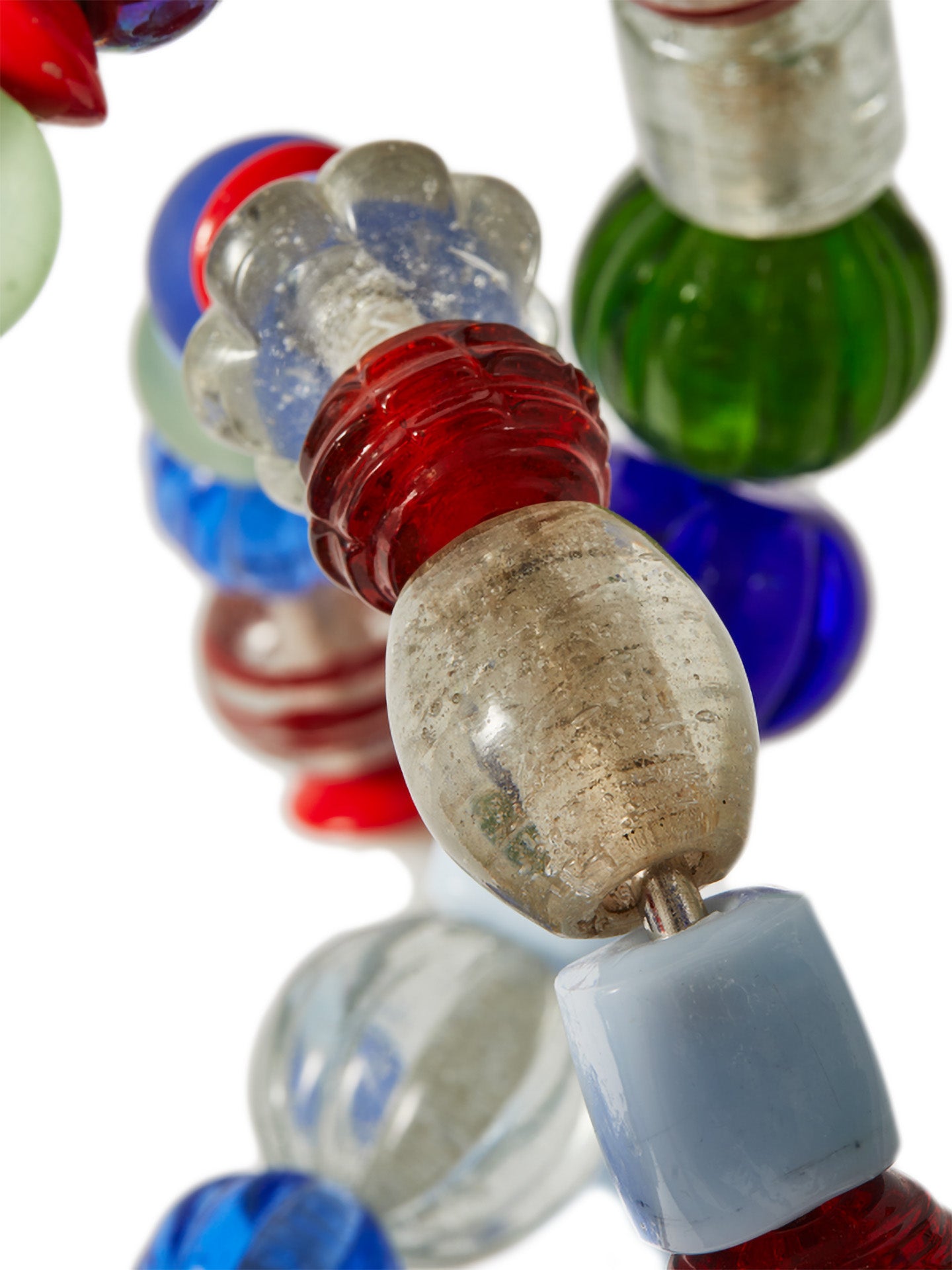 Beads candle holder, multicolour