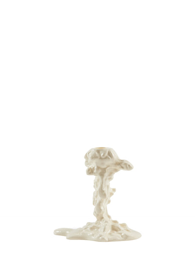 Drip candle holder, cream (S)
