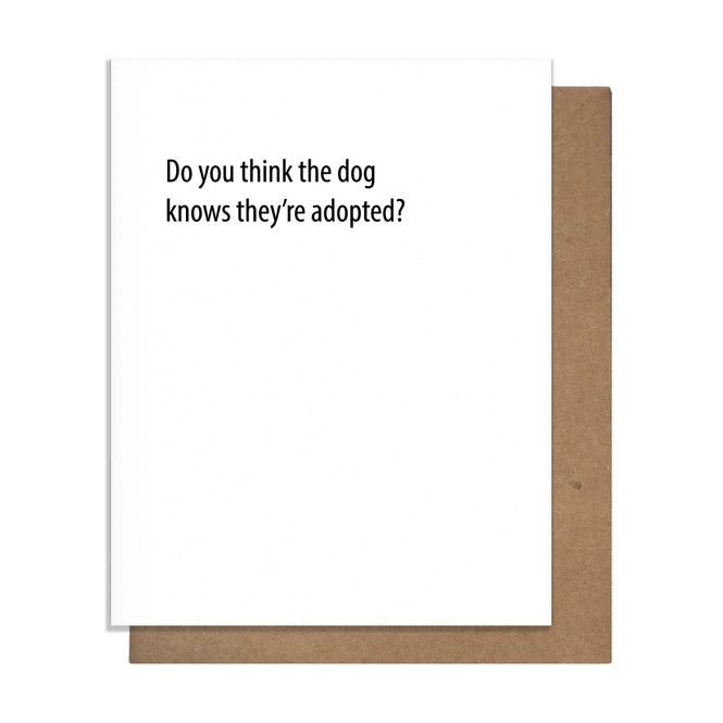 Dog Adopted, greeting card