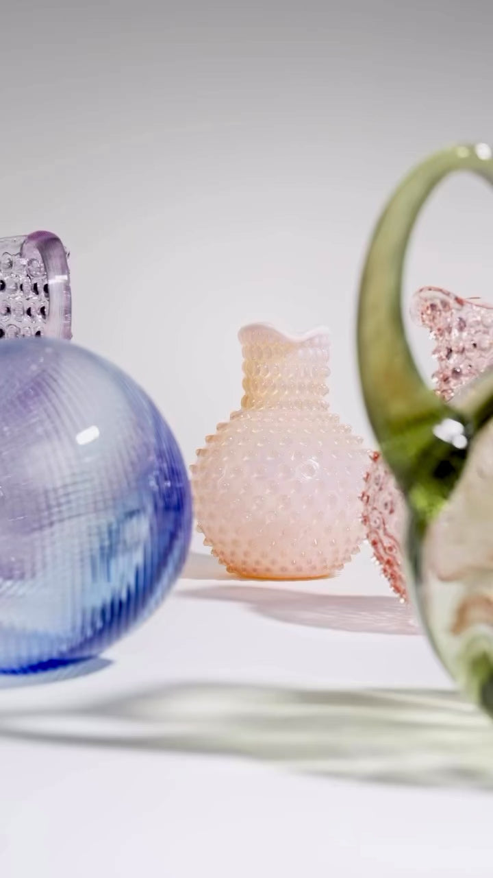 Opaline Paris hobnail jug (2 L), soft rose