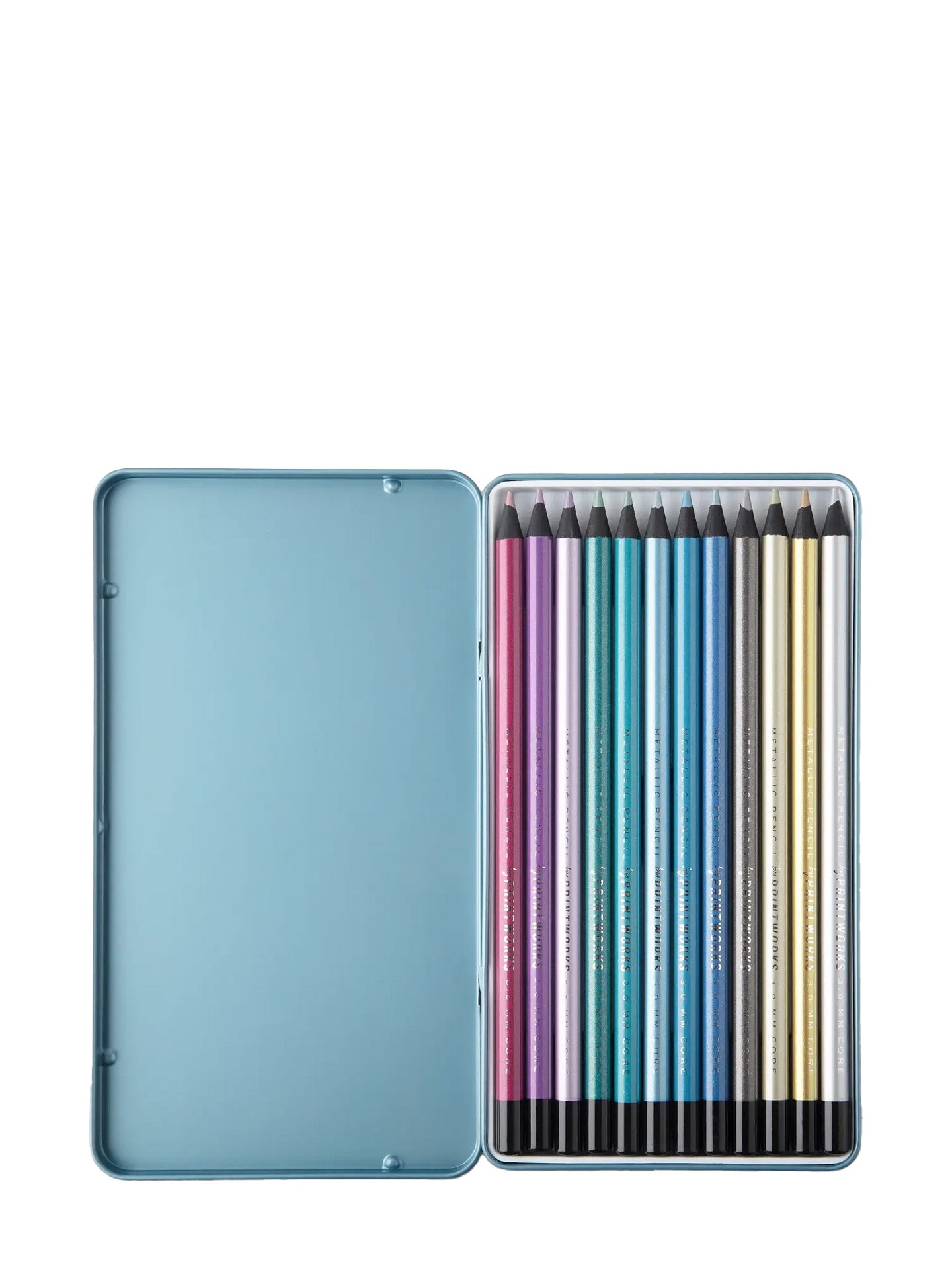 Set of 12 Colour Pencils, Metallic