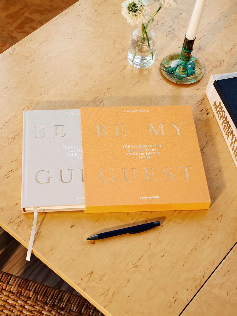 Guest book, beige-yellow