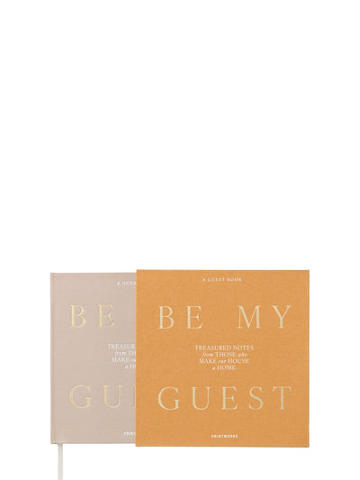 Guest book, beige-yellow