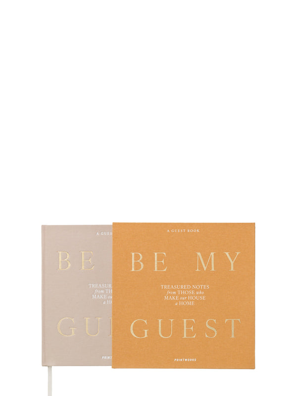 Guest book, beige-yellow