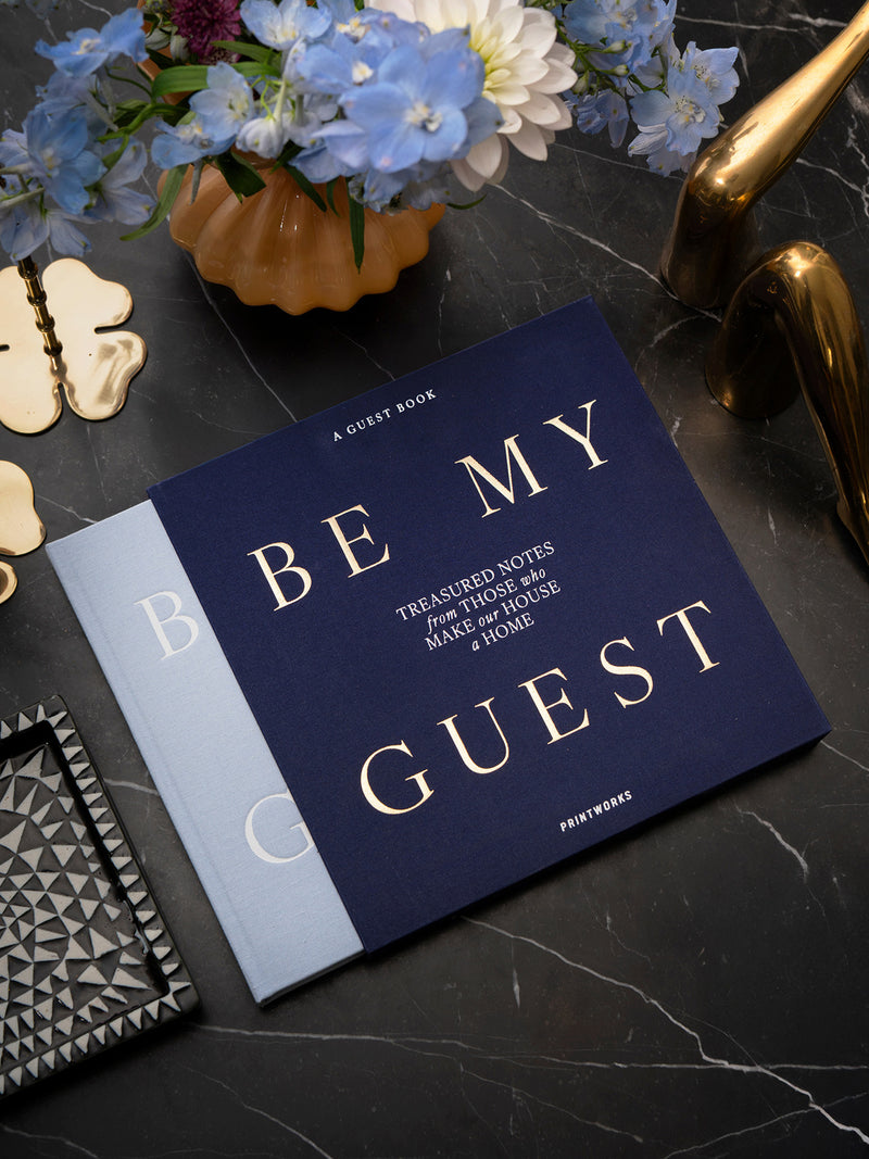 Guest book, blue
