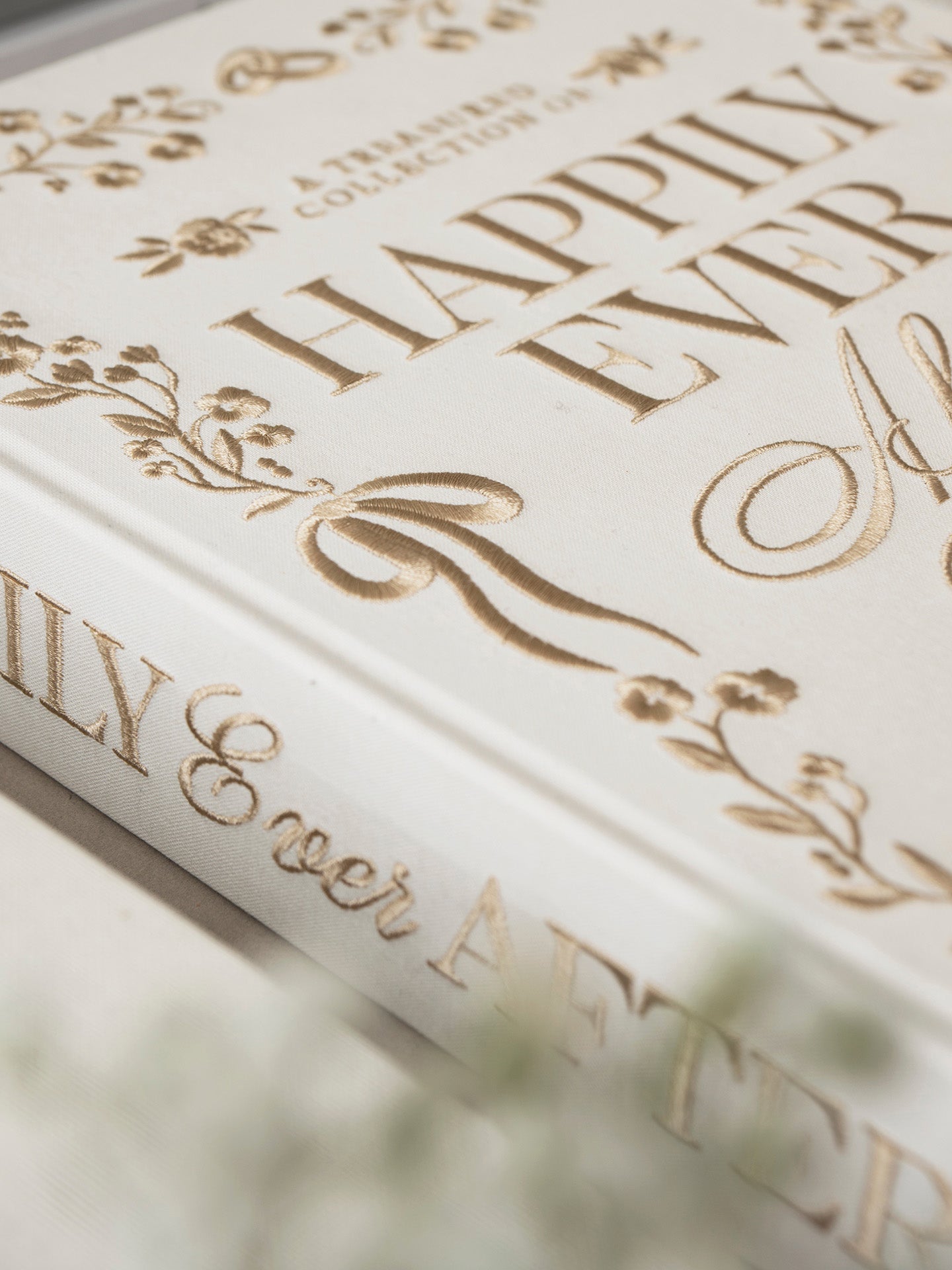 Happily ever after embroidered wedding photo album