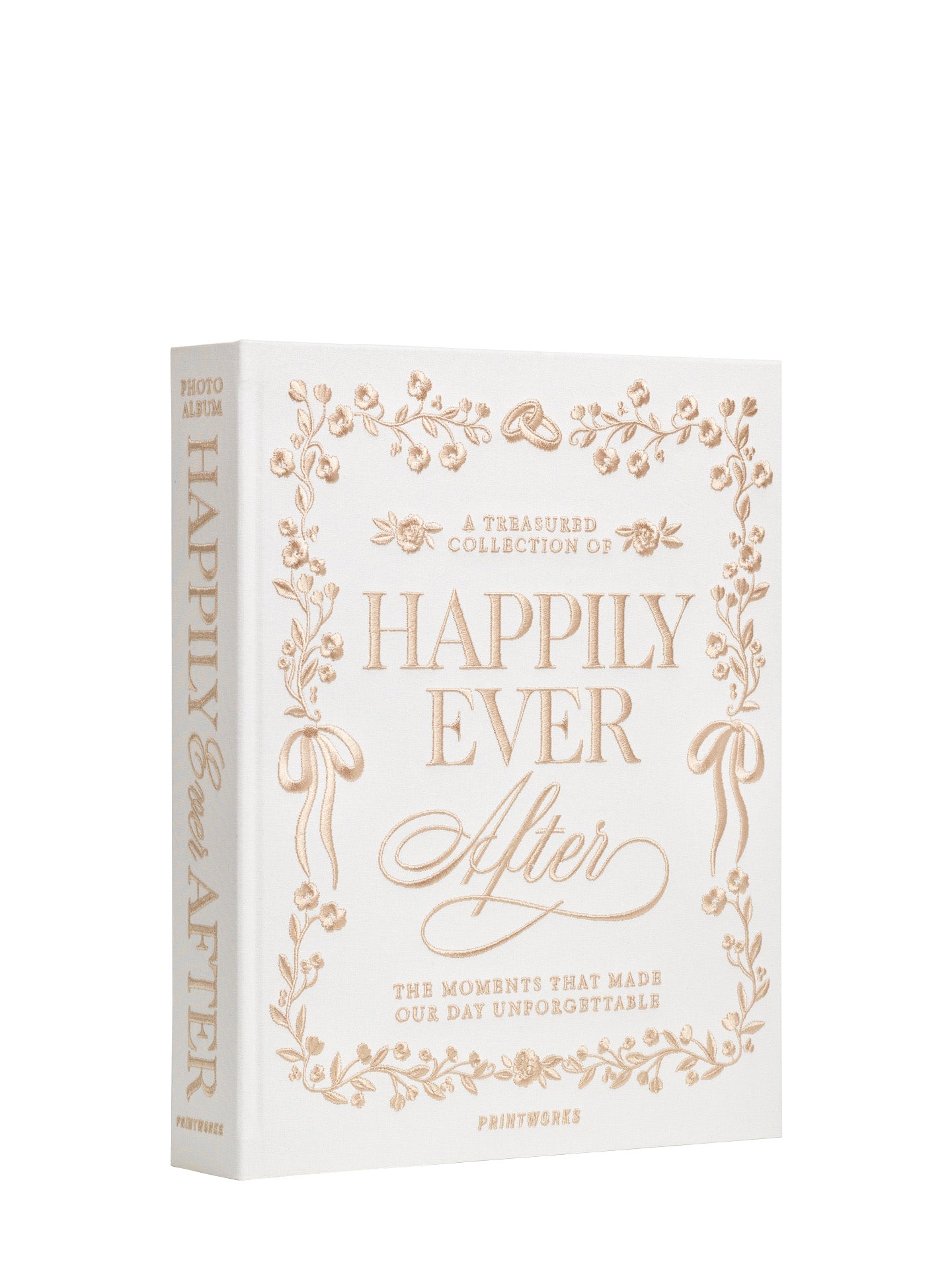 Happily ever after embroidered wedding photo album