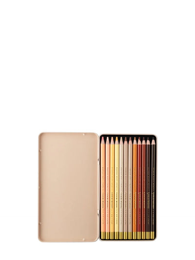 Set of 12 colour pencils, skin tones