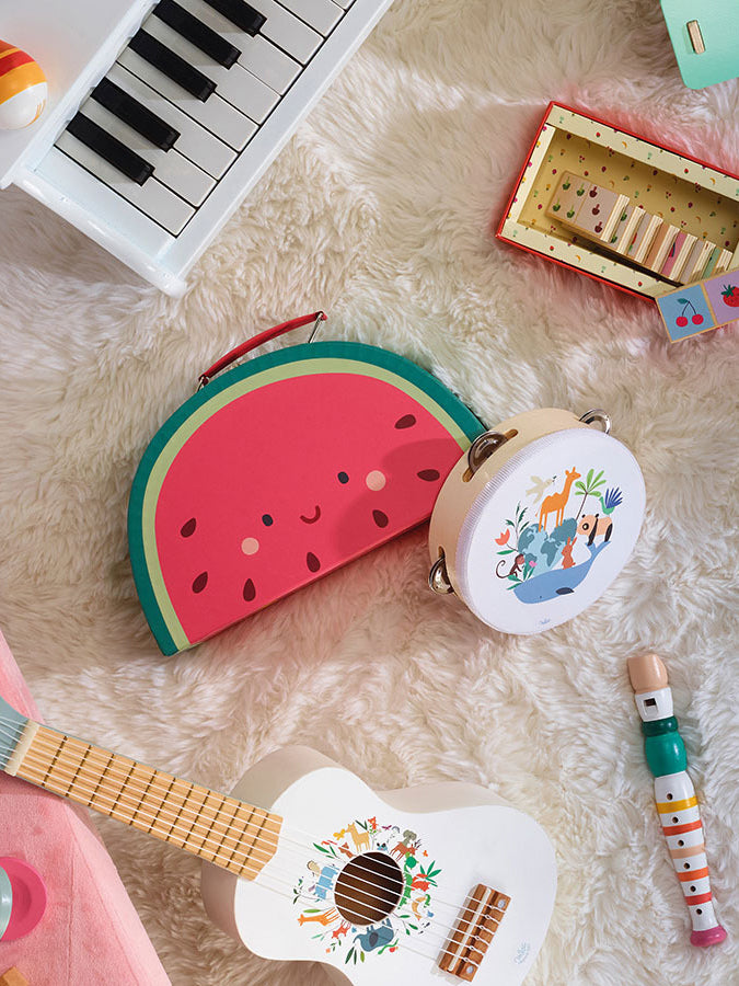 Set of 3 fruit suitcases, for kids