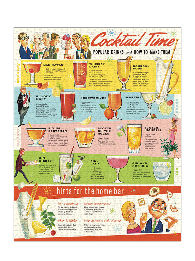Cocktails vintage puzzle (1000 pieces)