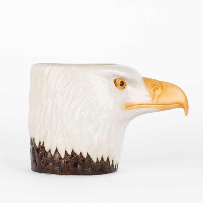 Eagle head po on a white background