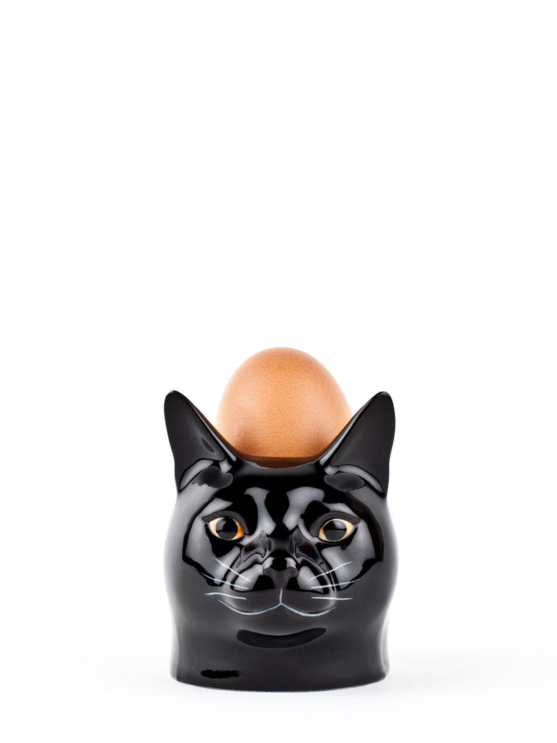 Lucky black cat egg cup
