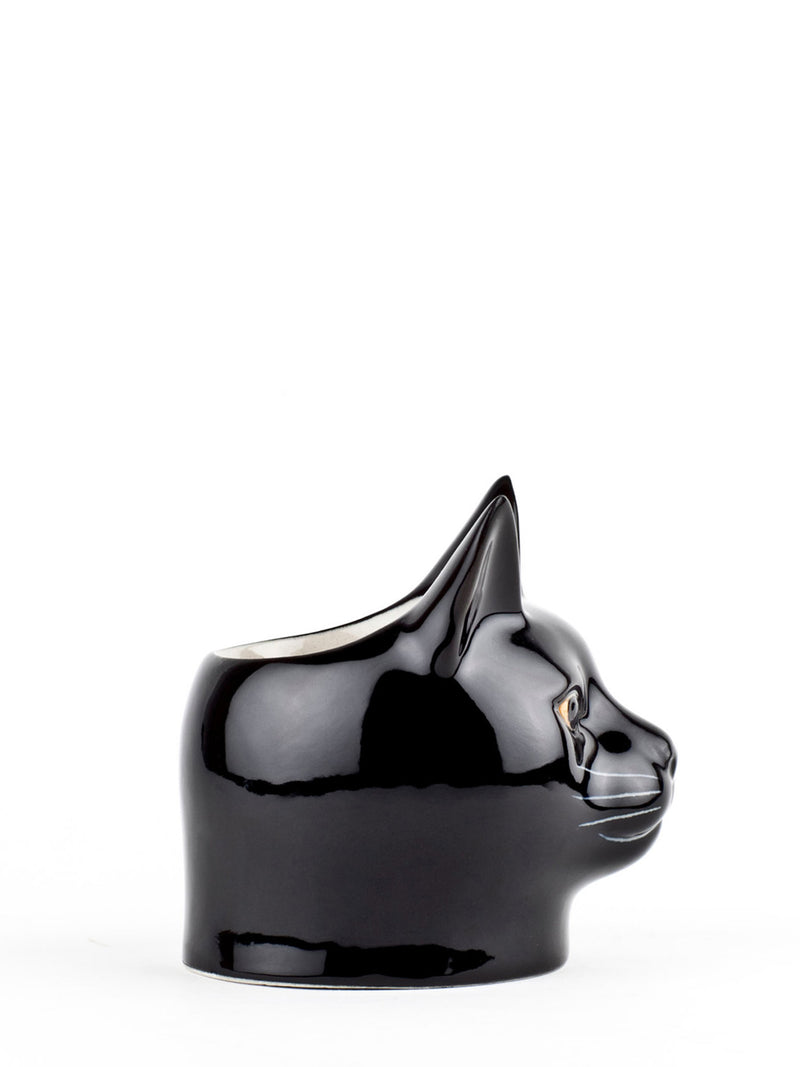 Lucky black cat egg cup