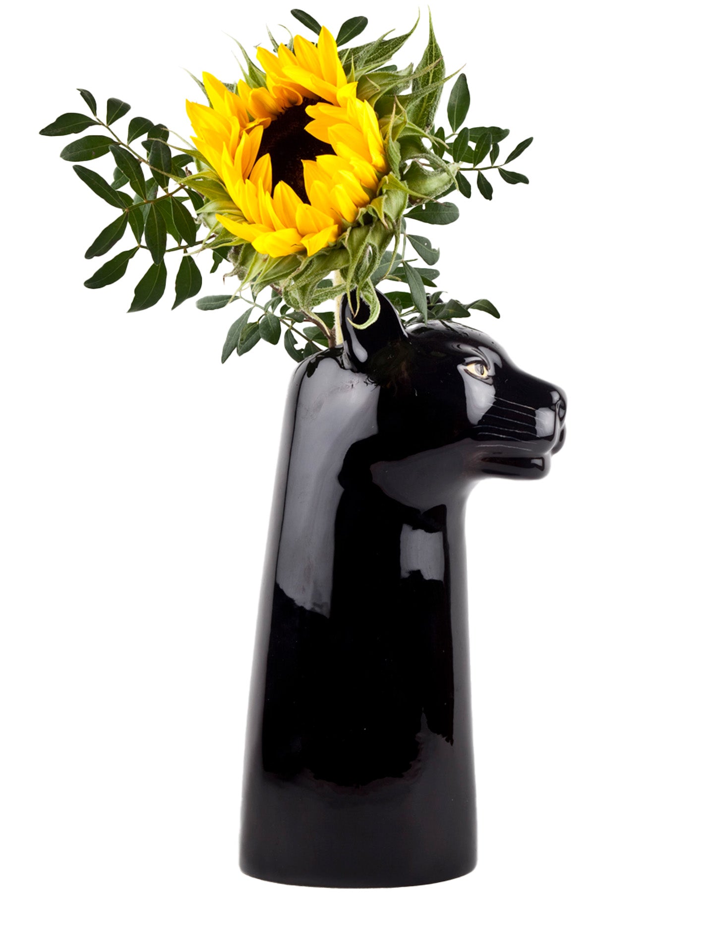 Black panther flower vase