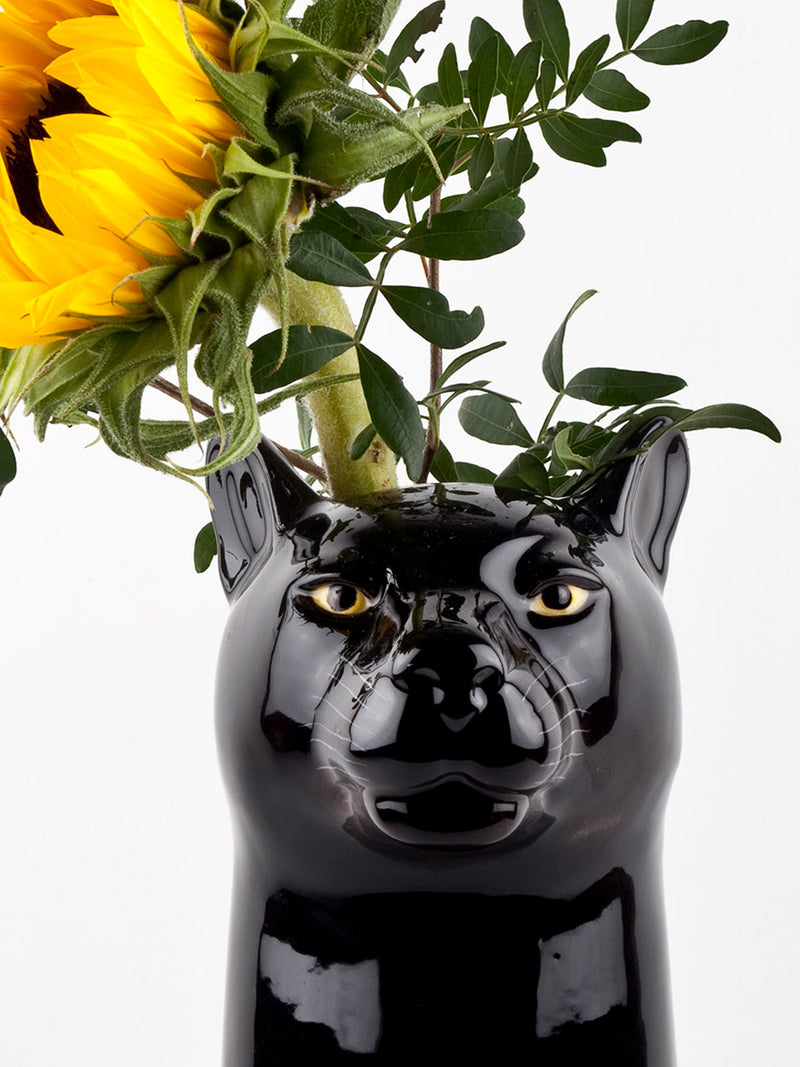 Black panther flower vase