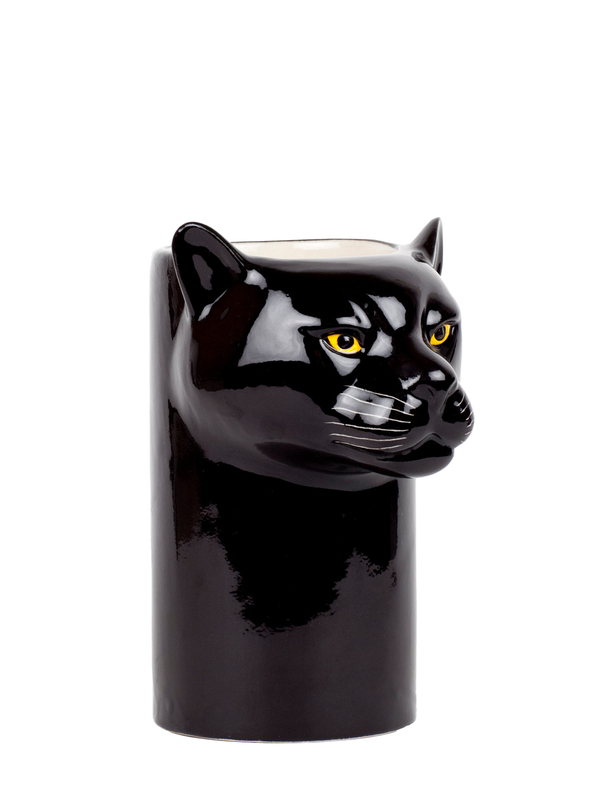 Black panther utensil pot