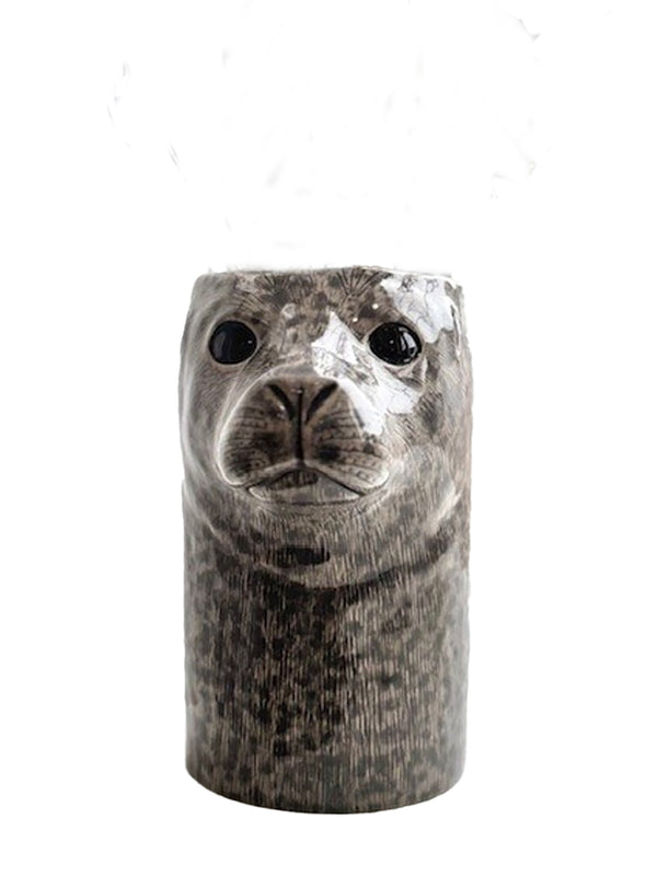 Harbour seal utensil pot