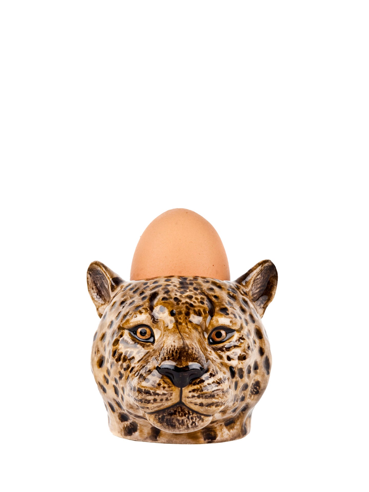 Leopard face egg cup